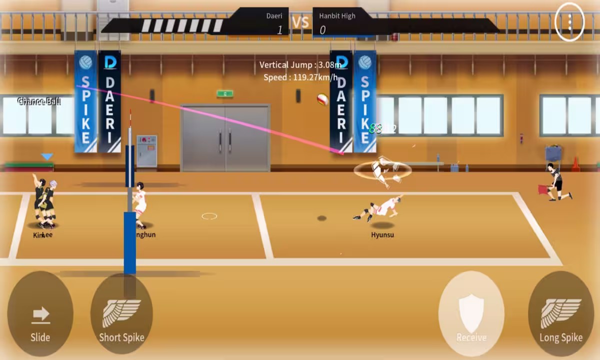 Gameplay The Spike Cross - Volleyball Mobile Gaming HartBrown