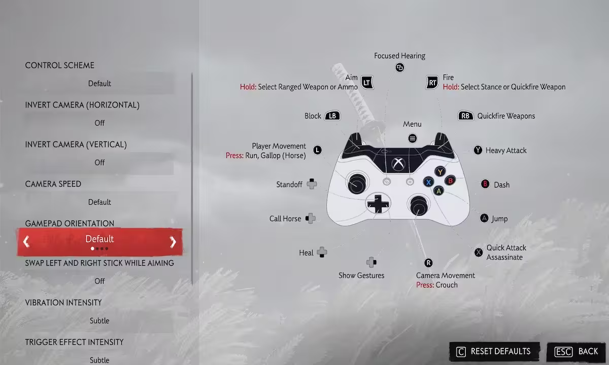 Pengaturan Ghost of Tsushima untuk Xbox HartBrown