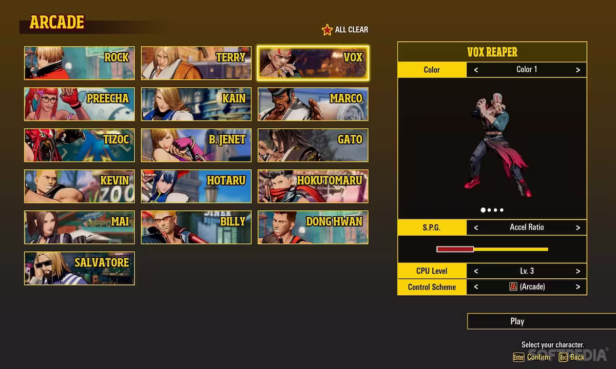 Specs Fatal Fury City of the Wolves HartBrown